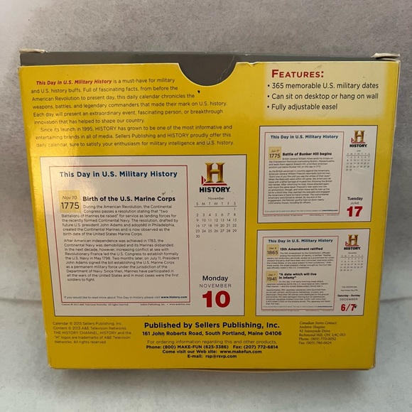 2014 History Channel This Day in Military History Boxed Calendar NIB collectors - Picture 2 of 6